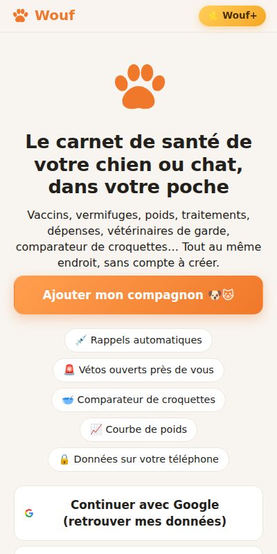 Accueil de Wouf