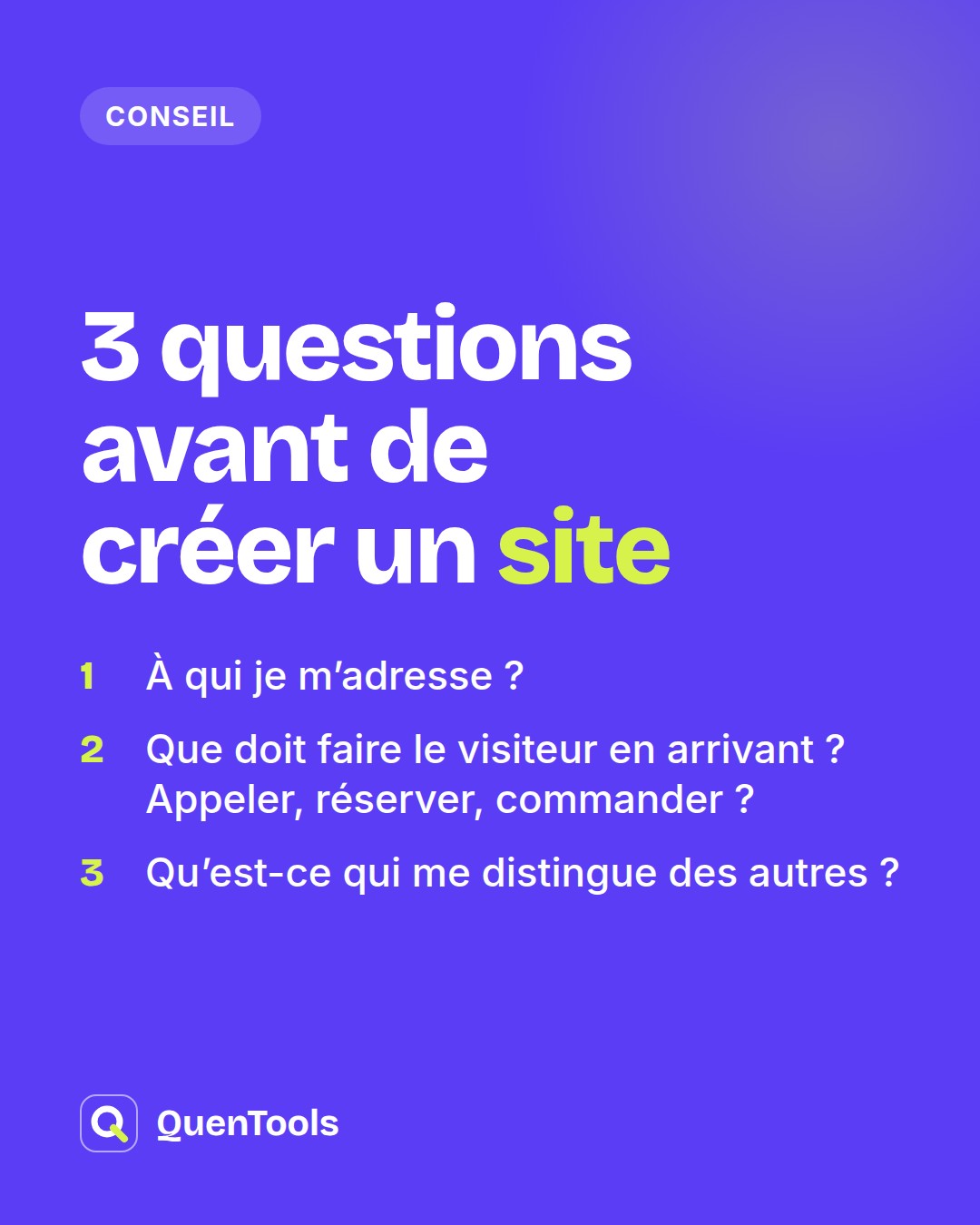3 questions avant de créer un site