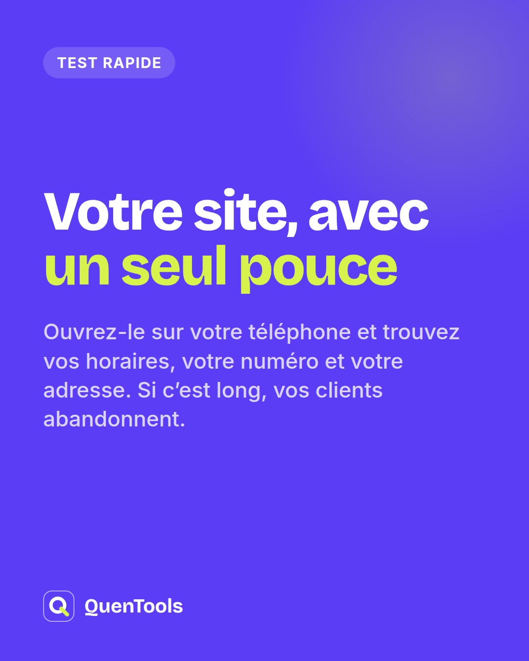 Votre site, avec un seul pouce