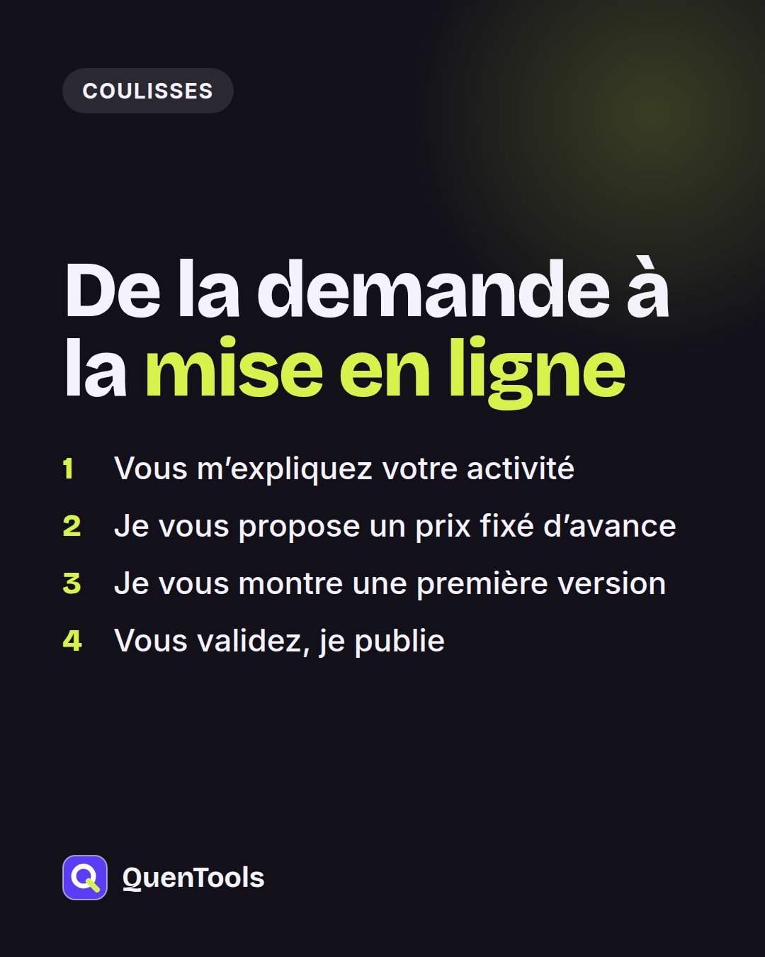 De la demande à la mise en ligne